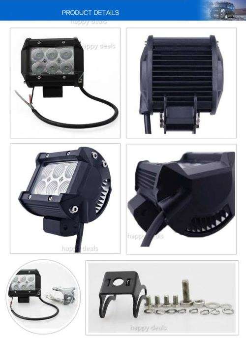 18W LED Double Row Strip Light Spotlight