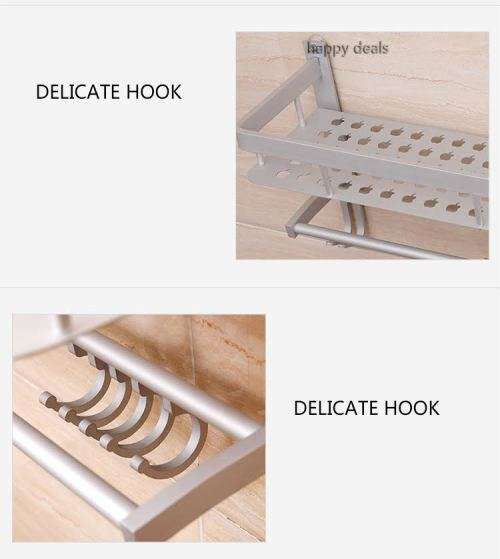 Wall Mounted No Drill One Layer Space Aluminum Bathroom Towel rack