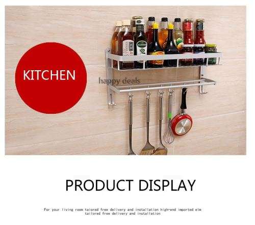 Wall Mounted No Drill One Layer Space Aluminum Bathroom Towel rack