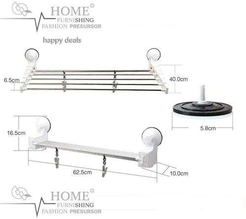 Telescoping Hanging Rack Magic Suction Cup (space everywhere)
