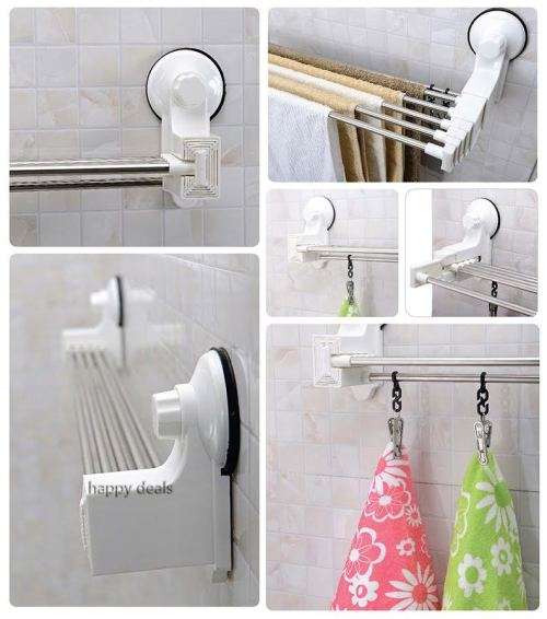 Telescoping Hanging Rack Magic Suction Cup (space everywhere)