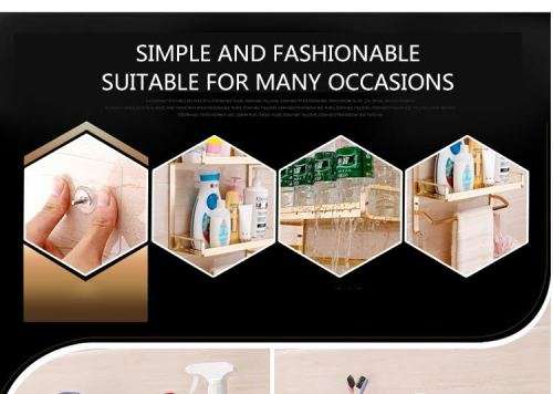 Removable Double-Layer Storage rack (No drill, no nailing durable and stable)