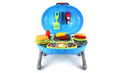Barbecue BBQ Grill Children's Kid's Pretend Play Toy Kitchen & Food Play Set w/ Lights, Sounds