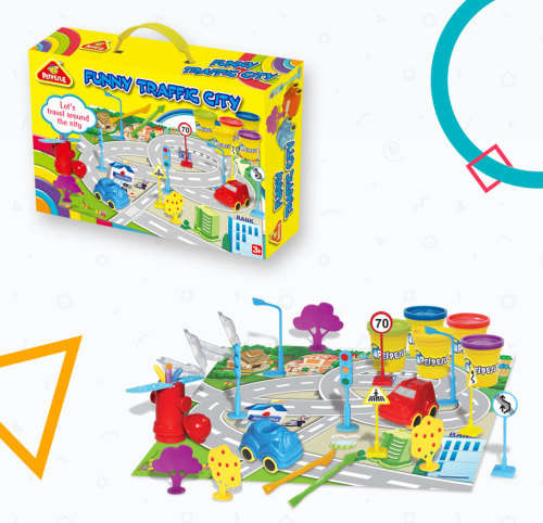 PLAY DOUGH, FUNNY TRAFFIC CITY, 2014 BEST SELLING EDUCATIONAL TOYS FOR KIDS