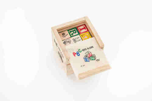 ABC 27 Wood Blocks Piece Educational Games