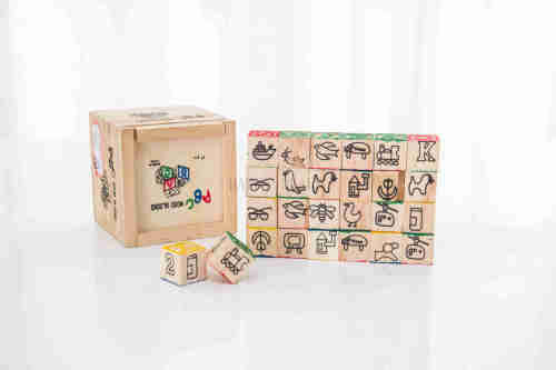 ABC 27 Wood Blocks Piece Educational Games