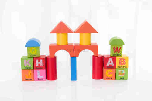 50 Pieces Letter Wooden Blocks 2+ Years