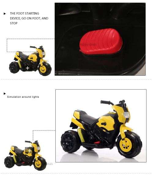 Mini Ride Motorcycle Electric Sky Walker scooter children baby Electric Motor Bike (Red, White)