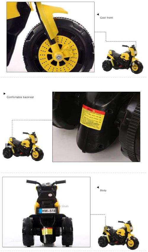 Mini Ride Motorcycle Electric Sky Walker scooter children baby Electric Motor Bike (Red, White)