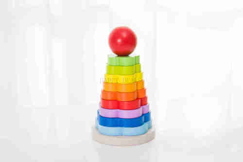 One set of plum tower rainbow geometry column set rainbow shape game
