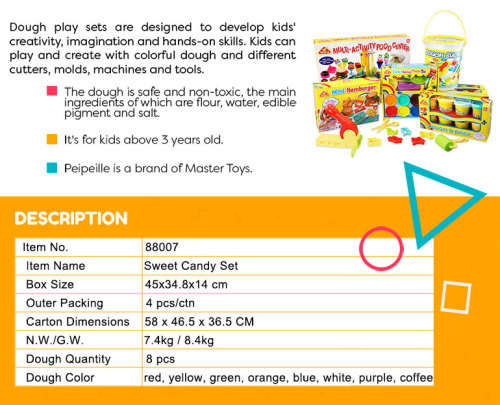 Peipeile Sweet Candy Set Dough Play Kids Set