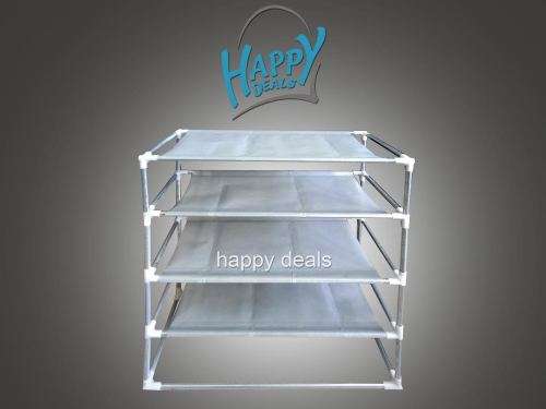 4 Layer Stackable Shoe Rack ( Green,White, Pink, Black)