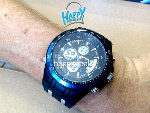 BISTEC Dual Movt Outdoor Watch Alarm Stopwatch Calendar Men Wristwatch