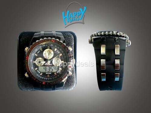 BISTEC Dual Movt Outdoor Watch Alarm Stopwatch Calendar Men Wristwatch