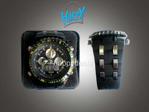 BISTEC Dual Movt Outdoor Watch Alarm Stopwatch Calendar Men Wristwatch