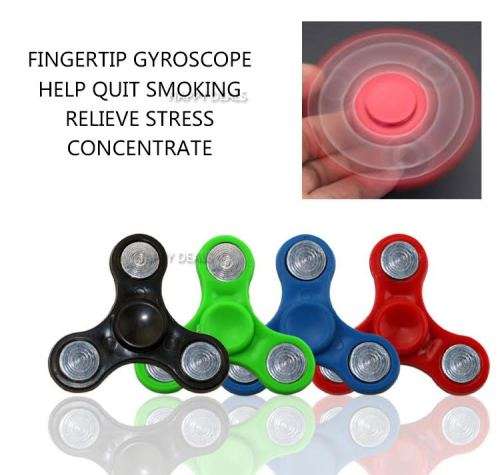 Fingertip gyroscope tri-spinner