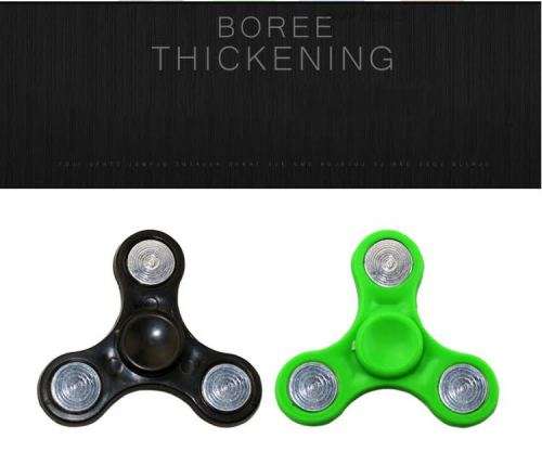 Fingertip gyroscope tri-spinner
