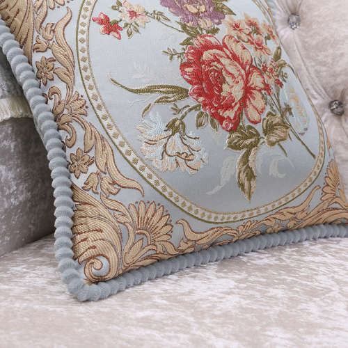 Colourful Silky Feel Flowered Printed Scatter Cushion
