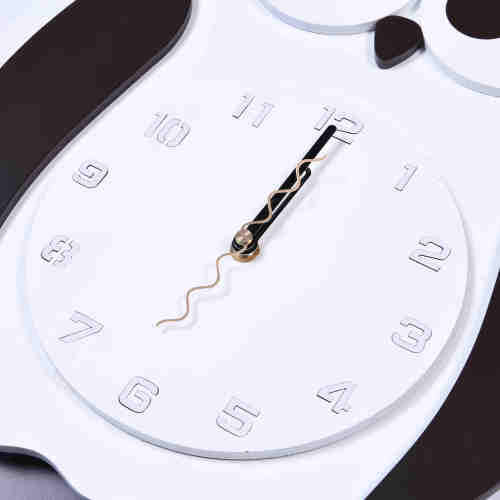 Colourful Owl Wall Clock ( Green, White)