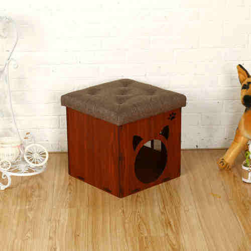Pet Bed Play House For Cat Or Puppy And A Seat Brown