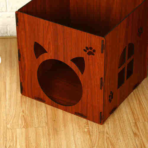 Pet Bed Play House For Cat Or Puppy And A Seat Brown