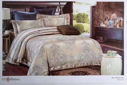 Silky Double Duvet Cover 4 Piece Set | Cotton and Polyester