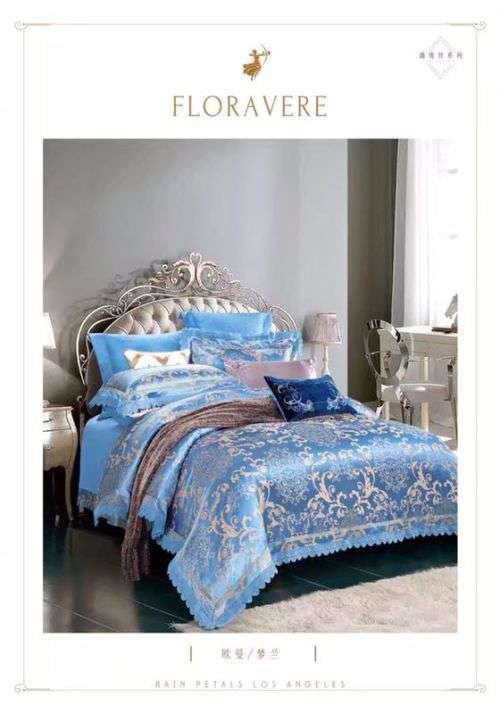 Silky Double Duvet Cover 4 Piece Set | Cotton and Polyester