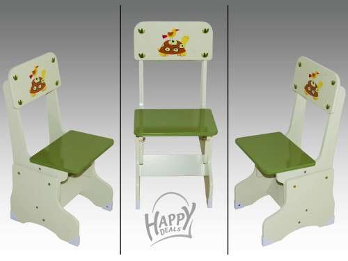 Children's 3 In 1 Wooden Desk, Chair & Chest (Pink, Green)