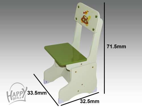 Children's 3 In 1 Wooden Desk, Chair & Chest (Pink, Green)