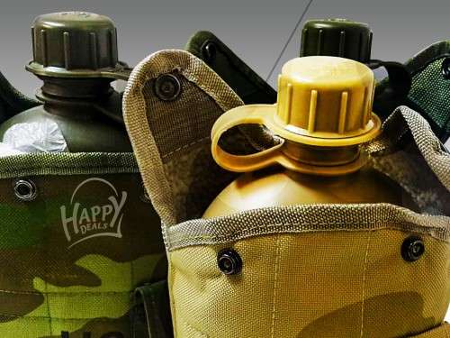 ARMY COMBAT MILITARY WATER BOTTLE DPM US GI BRITISH CAMO WAIST BELT POUCH CLIP