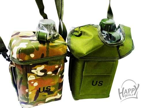 PVC MILITARY WATER BOTTLE WITH CAMOUFLAGE COVER, MILITARY STYLE WATER BOTTLE/ ARMY CANTEEN WATER BOT