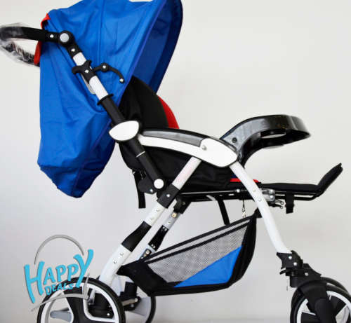 Mismol  RED AND BLUE 4 WHEEL PRAM
