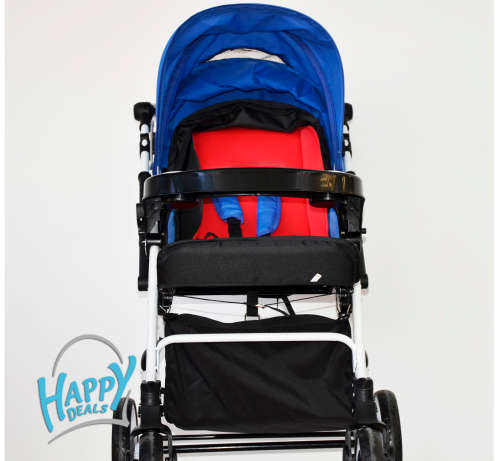 Mismol  RED AND BLUE 4 WHEEL PRAM
