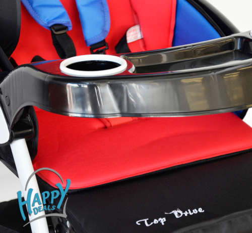 Mismol  RED AND BLUE 4 WHEEL PRAM