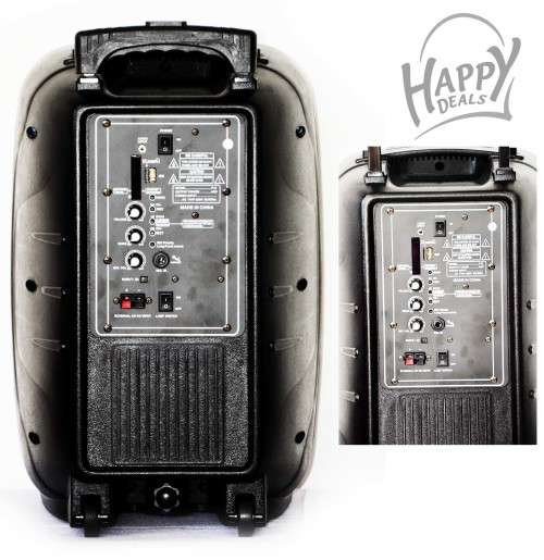 Powered 12" DJ PA Speaker Bluetooth USB Remote 1 Mic Karaoke TF/SD/USB