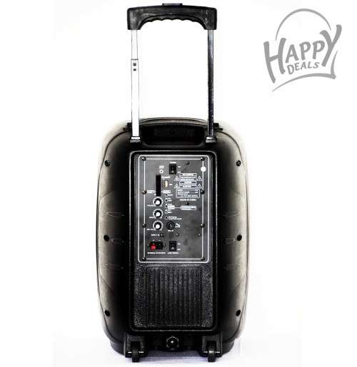 Powered 12" DJ PA Speaker Bluetooth USB Remote 1 Mic Karaoke TF/SD/USB