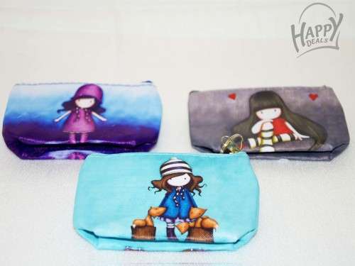 12pcs Cute Girl Mini Purse With Key Ring