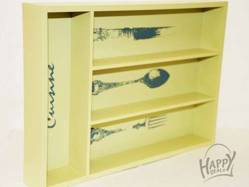 WOODEN CUTLERY TRAY WITH FOUR COMPARTMENTS