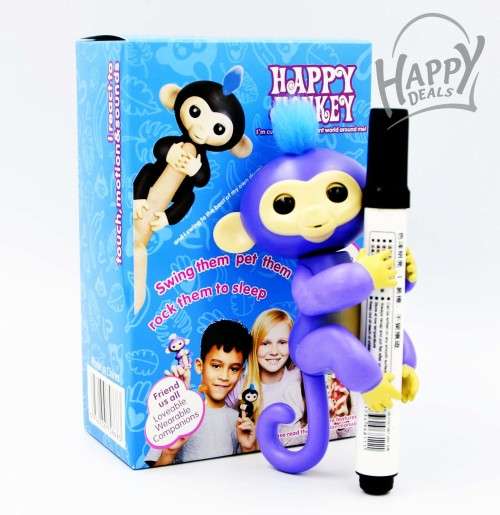 HAPPY MONKEY FINGERLINGS INTERACTIVE ROBOTIC BABY MONKEY TOY