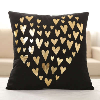 New Gold LOVE Bronzing Home Pillowcases Throw Pillow Cover