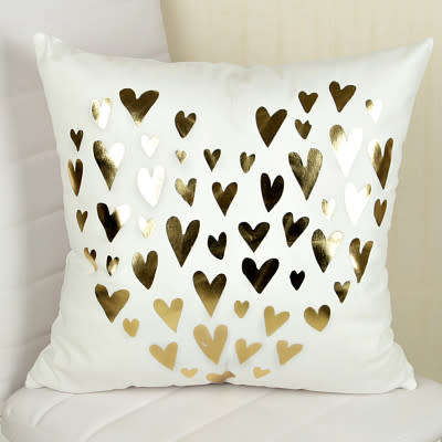 New Gold LOVE Bronzing Home Pillowcases Throw Pillow Cover
