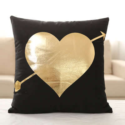 New Gold LOVE Bronzing Home Pillowcases Throw Pillow Cover