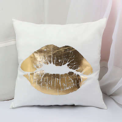 New Gold LOVE Bronzing Home Pillowcases Throw Pillow Cover