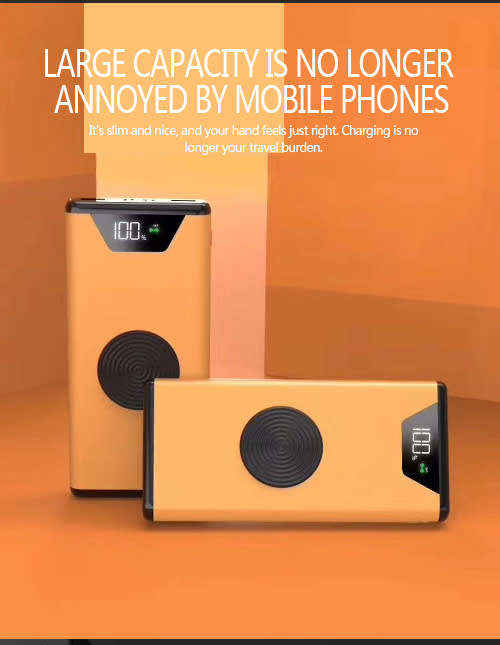 Qi Wireless Portable Charger, 10000mAh Fast Charging Power Bank with LED