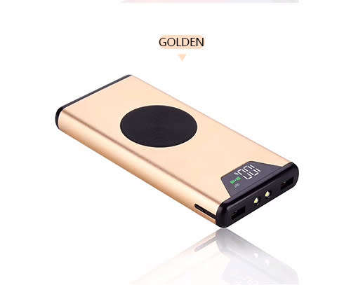 Qi Wireless Portable Charger, 10000mAh Fast Charging Power Bank with LED