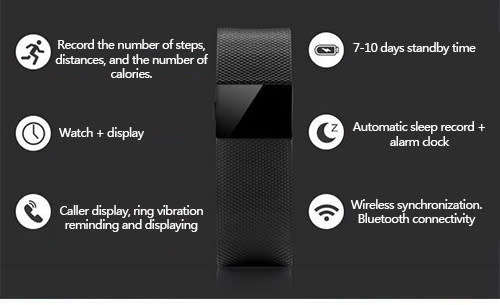 Bluetooth Smart Bracelet Fitness Activity Tracker