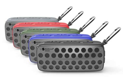 New Rixing Outdoor Wireless Speaker - Prevent Splashing Water ( Grey,Black,Green,Red)
