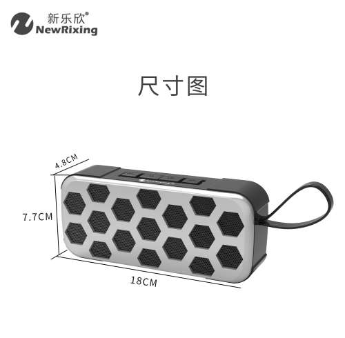 New Rixing Outdoor Wireless Speaker - Rigid,Shocking Proof Design (Blue,Red,Green, Grey)