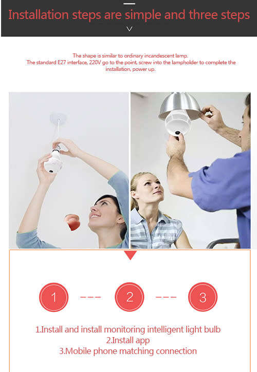 LED Bulb IP Security Camera