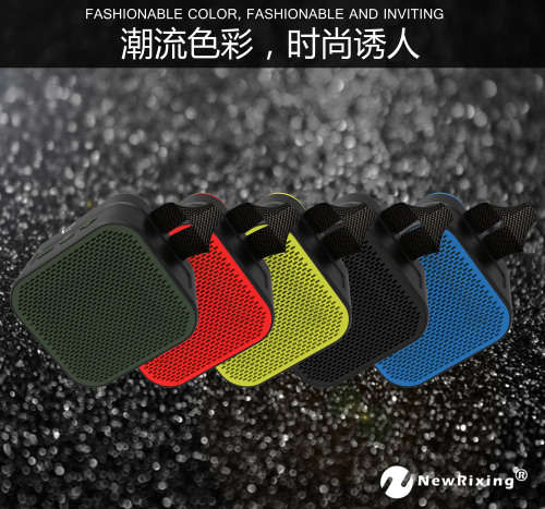 New Rixing NR1017 Speaker Outdoor Bluetooth Speaker Bluetooth 4.1 Audio (3.5 mm) (Lime green, Black)